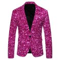 thumbnail image 1 of Kcodviy Complet à Paillettes 3D pour Homme Complets pour Hommes Coupe Régulière Imprimé Poche Revers Bouton Complet Coupe Moderne pour Hommes Style Complet Complet pour Hommes Deux Complets Mignons un, 1 of 2