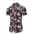 thumbnail image 1 of Chemises Décontractées pour Hommes à Boutons, Imprimé Tropical, Blouse à Col Rabattu, Été, Plage, Hawaïennes, Manches Courtes pour Hommes, 1 of 4