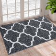 thumbnail image 1 of XICEN Tapis de Porte Intérieur, 20x32, Antidérapant Absorbant Résistant à la Saleté Tapis d'Entrée, Lavable à la Machine Profil Bas Tapis de Sol Intérieur Tapis de Porte pour Vestibule, Treillis Noir, 1 of 6