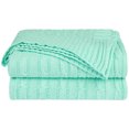 thumbnail image 1 of Unique Bargains Cotton Blanket Decorative Cable Knitted Throw Soft Knit Blankets, 1 of 10