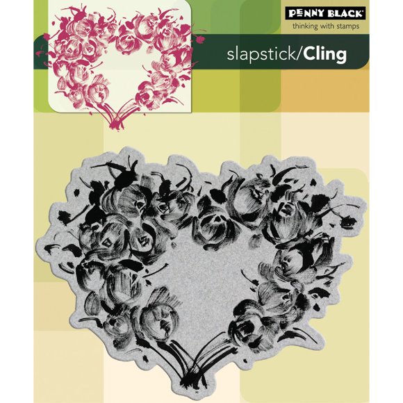 Penny Black 40-095 Cling Rubber Stamp Rose Heart