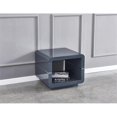 thumbnail image 2 of Contemporary Wood End Table with Glossy Gray Lacquer Finish, 2 of 2