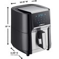 thumbnail image 2 of 7 Qt XL Air Fryer & Dehydrator - Touchscreen, 1700W, 3 Racks, Preheat & Broil, 8 Presets (Silver), 2 of 5