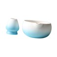 thumbnail image 4 of jifeng Ceramic Matcha Bowl with Whisk Holder Portable for Tabletop Tea Room Kitchen Gradient blue, 4 of 9