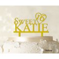 thumbnail image 1 of Personalized Birthday Cake Topper Yellow Cake Topper Color Option Available 5-7 Inches Wide, 1 of 1