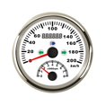 thumbnail image 1 of 85mm 0-200km/h GPS Speedometer Tachometer 0-8000RPM 2 In 1 Turn Light Red Backlight 12V With GPS Antenna Universal, 1 of 7