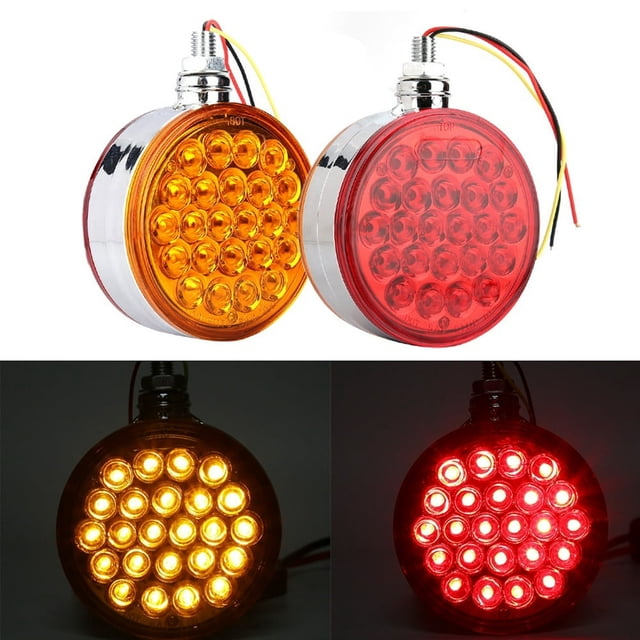 48LED Double Face Single Stud Mount Side Marker Reflective Sealed Light or Trailer Truck