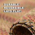 thumbnail image 3 of Kingston Multi Color Oval Braided Rug, 2x3' - Handmade with Jute, Warm Country Decor, Perfect for Bathrooms and Entryways - Reversible and Easy to Clean, 3 of 8