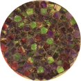 thumbnail image 1 of Ahgly Tapis Rond Lavable en Machine Intérieur Caramel Brun, 3 Pieds Rond, 1 of 7
