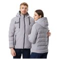 thumbnail image 4 of EGNMCR Womens Plaid Shacket Jacket USB Intelligent Constant Temperature Heated Windproof Plus Size Coat For Men And Women Winter 4 Heated Jacket Coat Women Coat, 4 of 7