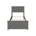thumbnail image 4 of Nantucket Twin Wood Foundation Bed with Matching Footboard in Grey, 4 of 6