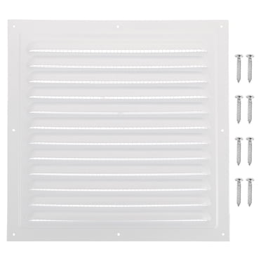Unique Bargains 10'x10' Aluminum Gable Vent, Exterior Wall Outlet Vent Cover HVAC Air Grille Louvered Screen Mesh