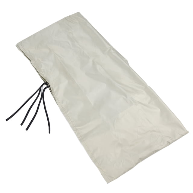 Beige 210D Silver-Coated Oxford Cloth Outdoor Retractable Awning Cover - Waterproof, UV-Resistant, Dustproof & Weatherproof Protection Sleeve with Tied Rope for Easy Installation, Size