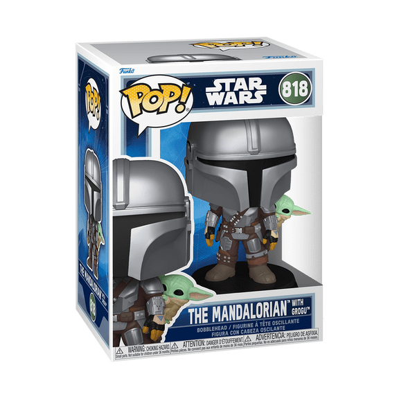 Funko Pop! Star Wars: Mandalorian & Grogu - Mandalorian with Grogu (On Back)