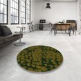 thumbnail image 4 of Ahgly Company Tapis d'Intérieur Rectangulaire Transitionnel Vert Olive Lavable à la Machine, 5 Pieds x 7 Pieds, 4 of 7