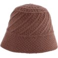 thumbnail image 1 of LinYooLi Small Bucket Hat Ladies Foldable Fashion Soft Solid Color Twill Crochet Women Girl Knit Hat Winter Thick Keep Warm, 1 of 8