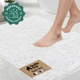 thumbnail image 1 of GORILLA GRIP Chenille Bath Rug 24x17, Rubber Back Quick Dry Washable Microfiber Bathroom Mats, White, 1 of 8