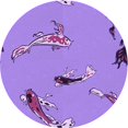 thumbnail image 1 of Ahgly Company Tapis d'Intérieur Lavable à la Machine, Carré, Transitionnel, Lilas Vif Violet, Tapis de Zone, 3 Pieds Carré, 1 of 7