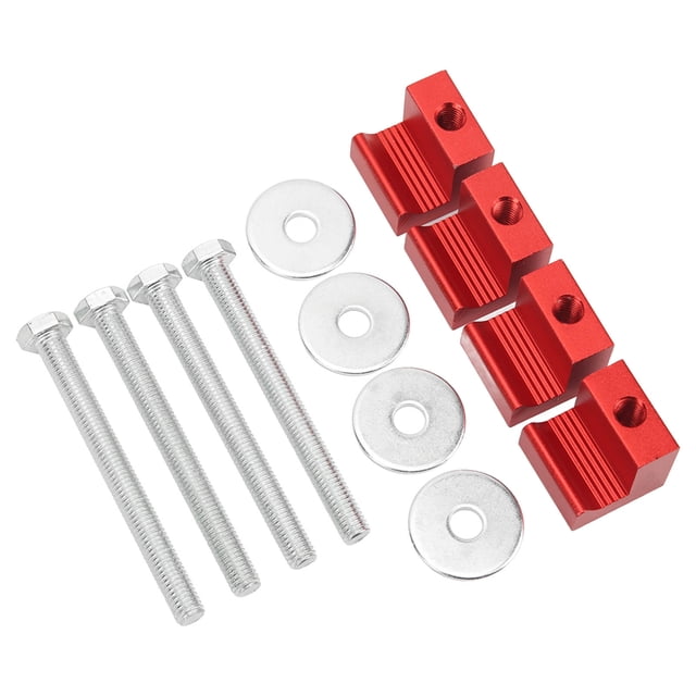 Boîte à Outils Attache, 4 Pcs Boîte à Outils Étanche en Acier Inoxydable pour Camionnette Noir, Rouge