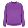 thumbnail image 3 of cfhntfmh Chandails Molletonnés pour Hommes Grande Taille Décontractés à Col Rond à Manches Longues Hauts Basiques Molleton Doux Chandails Molletonnés Unis, 3 of 6
