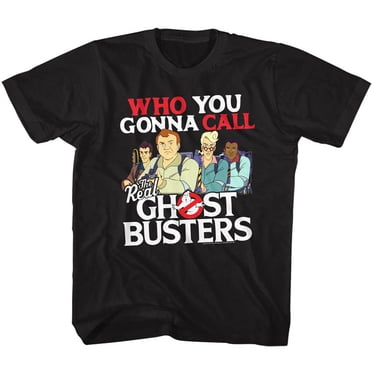 The Real Ghostbusters TV Series Call Em Black Toddler Little Boys T-Shirt Tee