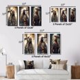 thumbnail image 4 of Designart "Jesus with Cross in Black III" Religious Landscape Framed Wall Art Set Of 3 - Black Religious Landscape Frame Gallery Wall Set For Home Decor, 4 of 6