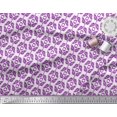 thumbnail image 3 of Soimoi Satin Silk Fabric Ogee Damask Printed Fabric 1 Yard 42 Inch Wide, 3 of 5