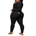 thumbnail image 2 of Combinaison Pyjama une-Pièce à Col en V Profond pour Femmes, Barboteuse Justaucorps avec Siège Tombant et Rabat des Fesses, 2 of 6