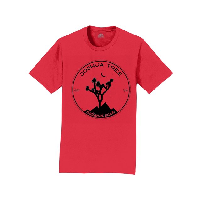 Gravity Outdoor Co. Joshua Tree Mens T-Shirt - Black Logo - Red - Small