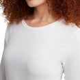 thumbnail image 4 of Hanes T-Shirt Col Rond à Manches Longues pour Femmes, P, Blanc, 4 of 6