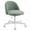 Green, variant on Ktaxon Armless Home Office Desk Chair Cute Mid Back Vanity Stool Teddy Velvet Swivel Task Chairs with Wheels White