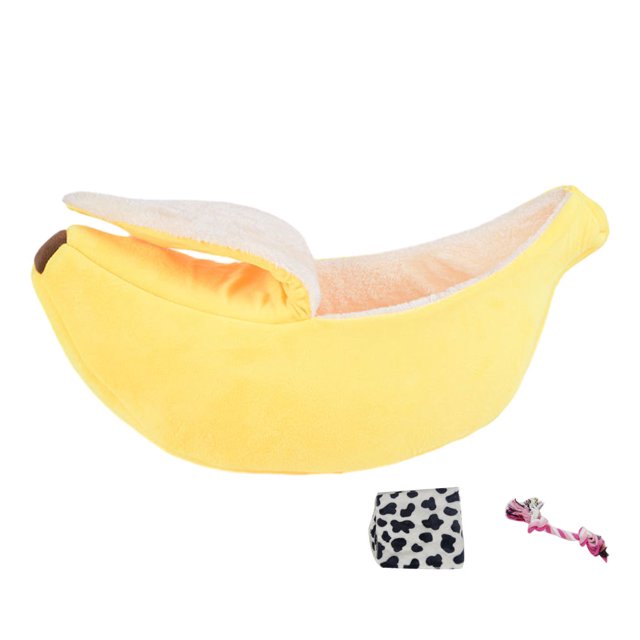 Youkk Lit pour Chien Conçu pour un Confort Maximal, Doux et Douillet, Lit pour Animal de Compagnie Chaud, Panier pour Chien en Polyester, Coussin, Lit pour Chat Jaune m