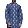 thumbnail image 4 of Atasi Printed Designer Rayon Button Down Casual Kurta With Pajama For Men, 4 of 4