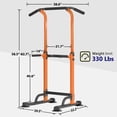 thumbnail image 2 of SogesPower Adjustable 82.7"H Pull up Bar Power Tower Multifunctional Fitness Station for Home, 2 of 8