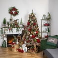 thumbnail image 4 of Northlight Vintage Style Truck with Frosted Tree Christmas Ornament - 4.5" - Red, 4 of 6