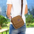 thumbnail image 1 of Aursykel Men's Canvas Crossbody Bag Lightweight Long Lasting Shoulder Rucksack Multi Compartment Adjustable Strap 14 36 in Versatile for Travel Sports Work Everyday Use, 1 of 6