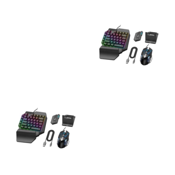 mmirethe Convertisseur de Concentrateur USB Multifonction Convivial pour Téléphone Mobile Clavier Souris Adaptateur de Console pour Ensemble Mixte 2 Ensembles