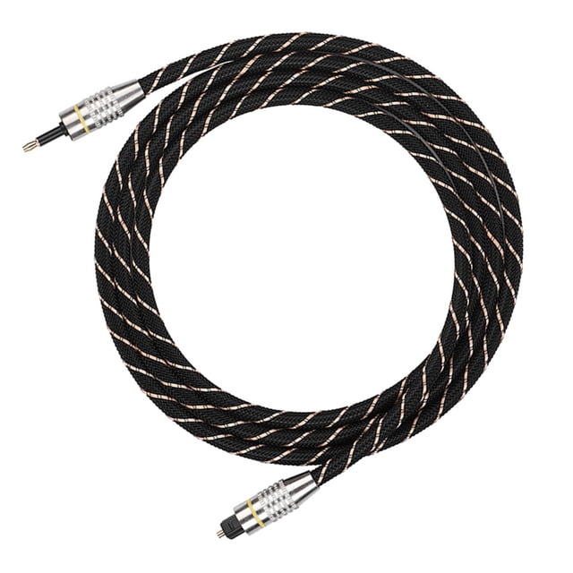 Câble Audio Numérique à Fibre Optique Connecteur SPDIF Plaqué Or Rond