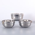 thumbnail image 1 of Bol à Riz et Collations pour Adultes et Enfants en Acier Inoxydable pour Soupe Thé Café Vaisselle Finition Miroir Portable, 1 of 1
