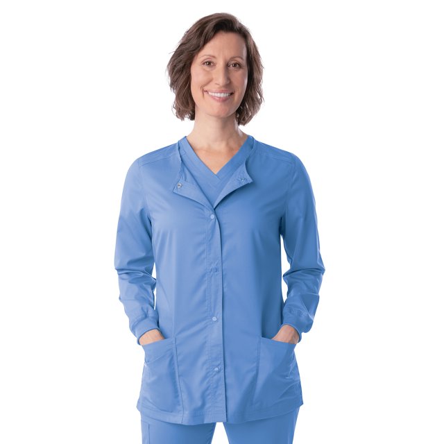 Landau ProFlex Women's Modern Tailored Fit Stretch Snap Front Scrub Jacket