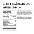 thumbnail image 2 of Yum Yum Viva bâtonnets aux légumes original 150g, 2 of 5