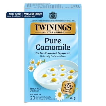 Twinings Pure Camomile Herbal Tea Bags, Smooth & Floral, Naturally Caffeine Free, 20 Count