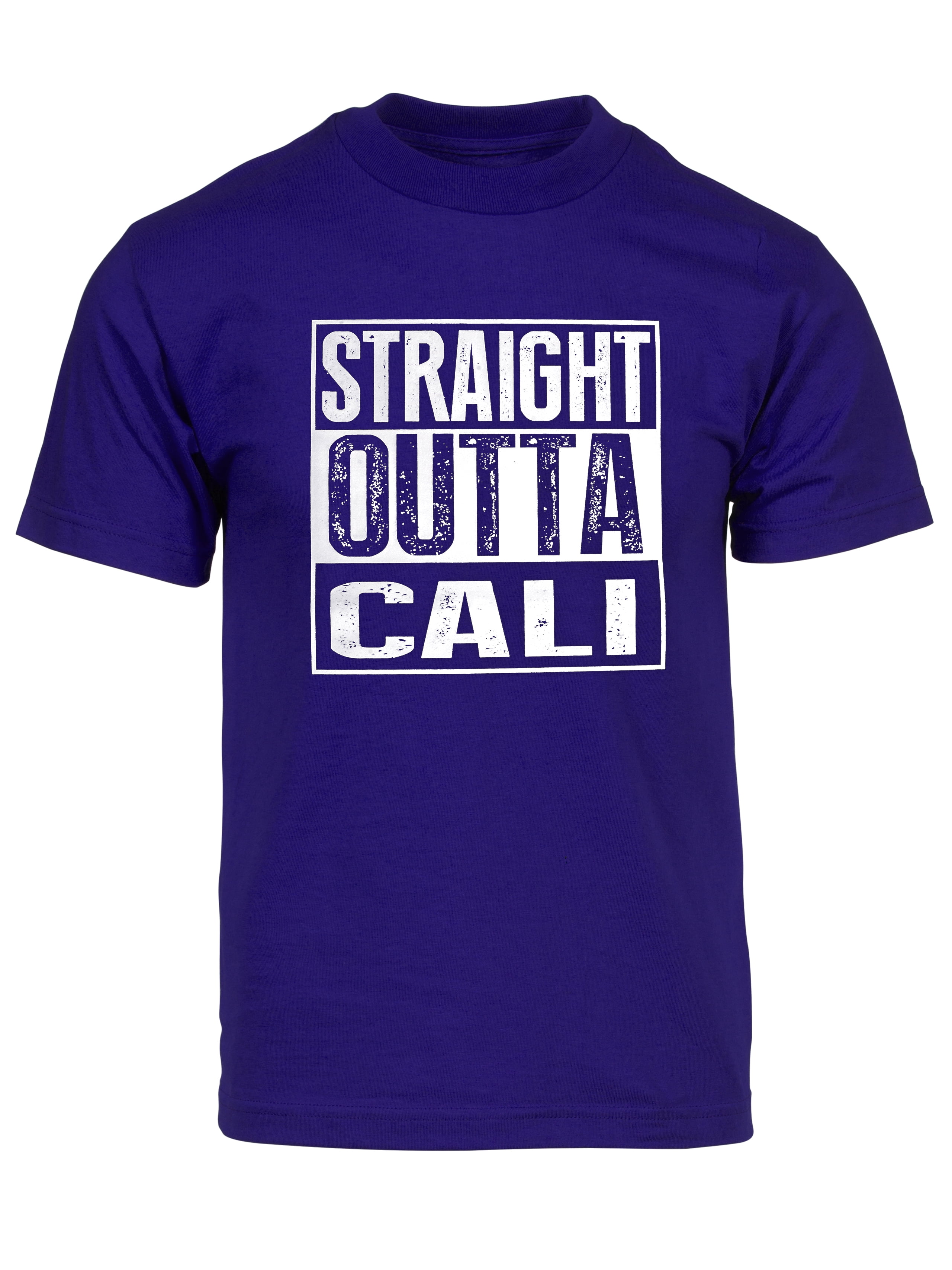 Mens Straight Outta Cali Short-Sleeve T-Shirt - Purple - X-Large