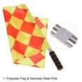 thumbnail image 3 of Unique Bargains Linesman Referee Flag Stainless Steel Pole Sponge Grip, Diamond Checkered, 3 of 5