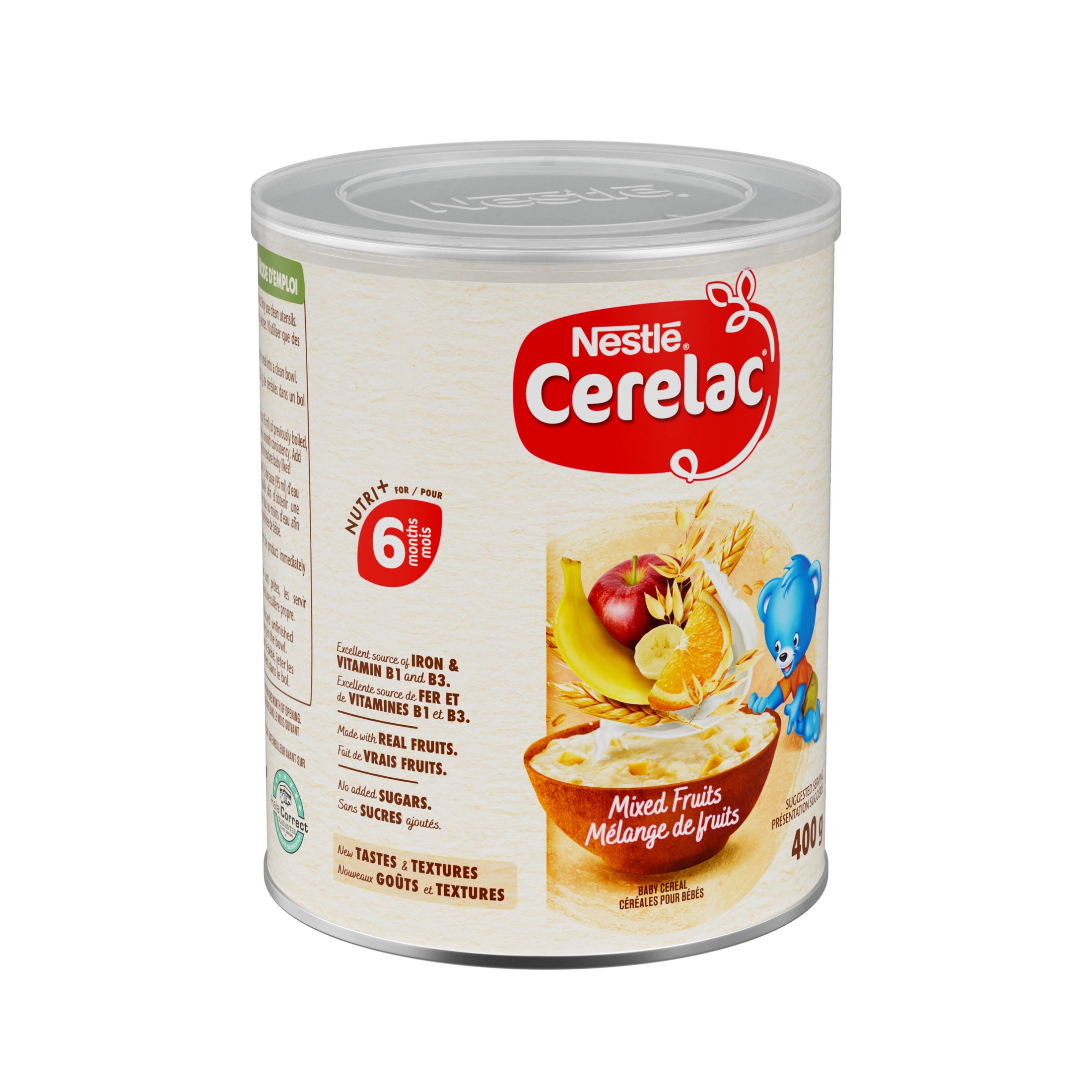 CERELAC Céréales Mélange de fruits, 6 mois et plus, fer, calcium, vitamines B1 et B3