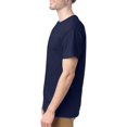 thumbnail image 4 of Hanes T-Shirts à Col Ras du Cou ComfortSoft pour Hommes, Lot de 4, L, Marine, 4 of 6