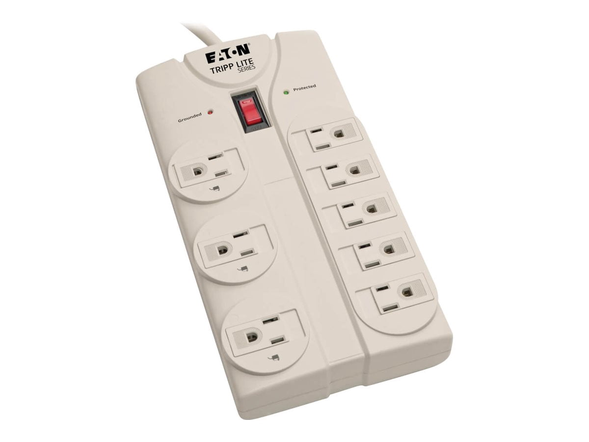 Eaton Tripp Lite Series Surge Protector 120V 5-15R 8 Outlet 8' Cord 1440 Joule - Surge protector - AC 120 V - output connectors: 8