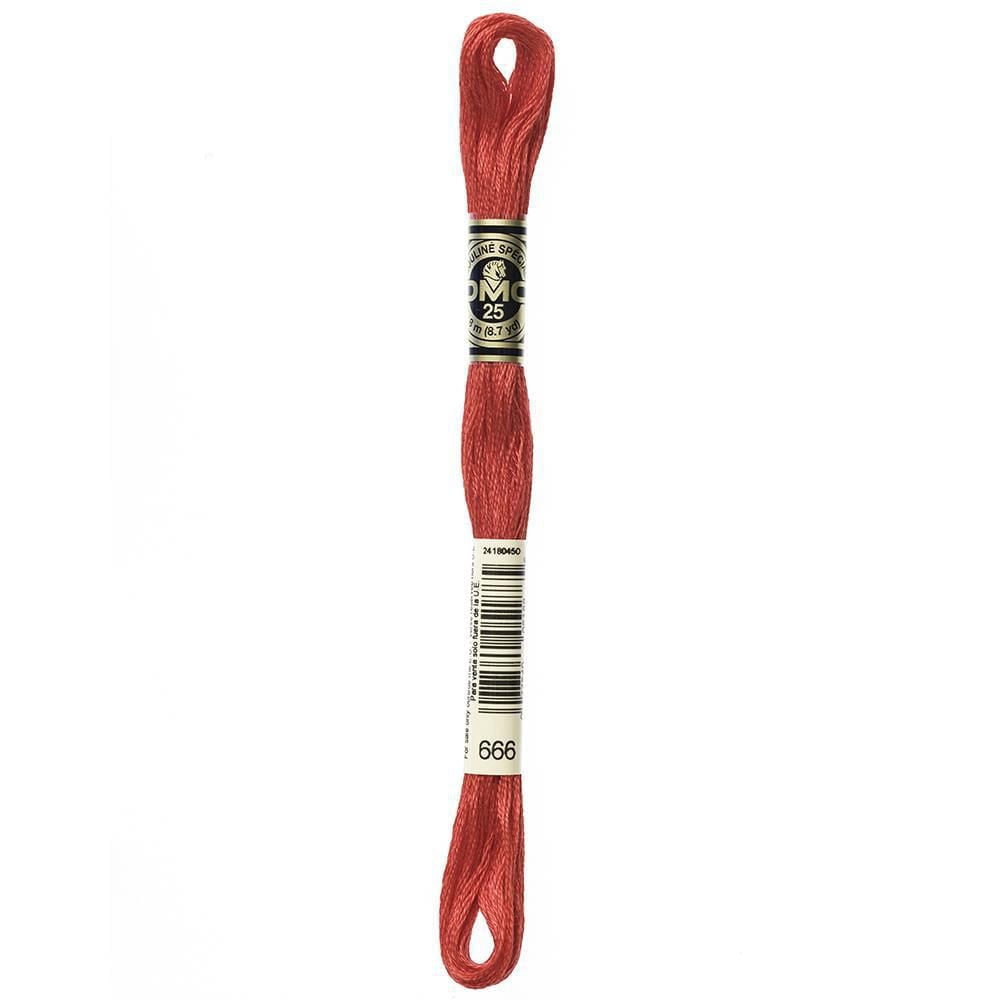 DMC coton 6 brins fil à broder, 8 m (8.7 yd), rouge