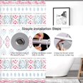 thumbnail image 4 of Extra Long Shower Curtain 84 inch Length, Blue Fuchsia Boho Farmhouse Shower Curtain Set for Bathroom, Water Resistant Polyester Fabric Machine Washable, 4 of 5