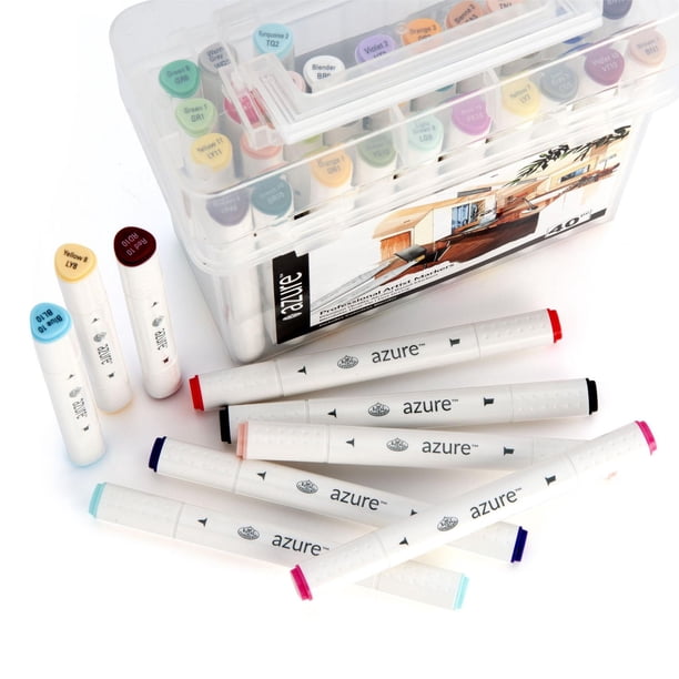 Royal & Langnickel - Azure Dual Tip Alcohol Marker Set 40pc